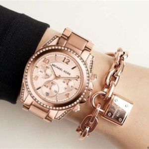 Michael Kors Gold Plated Bracelet Watch 